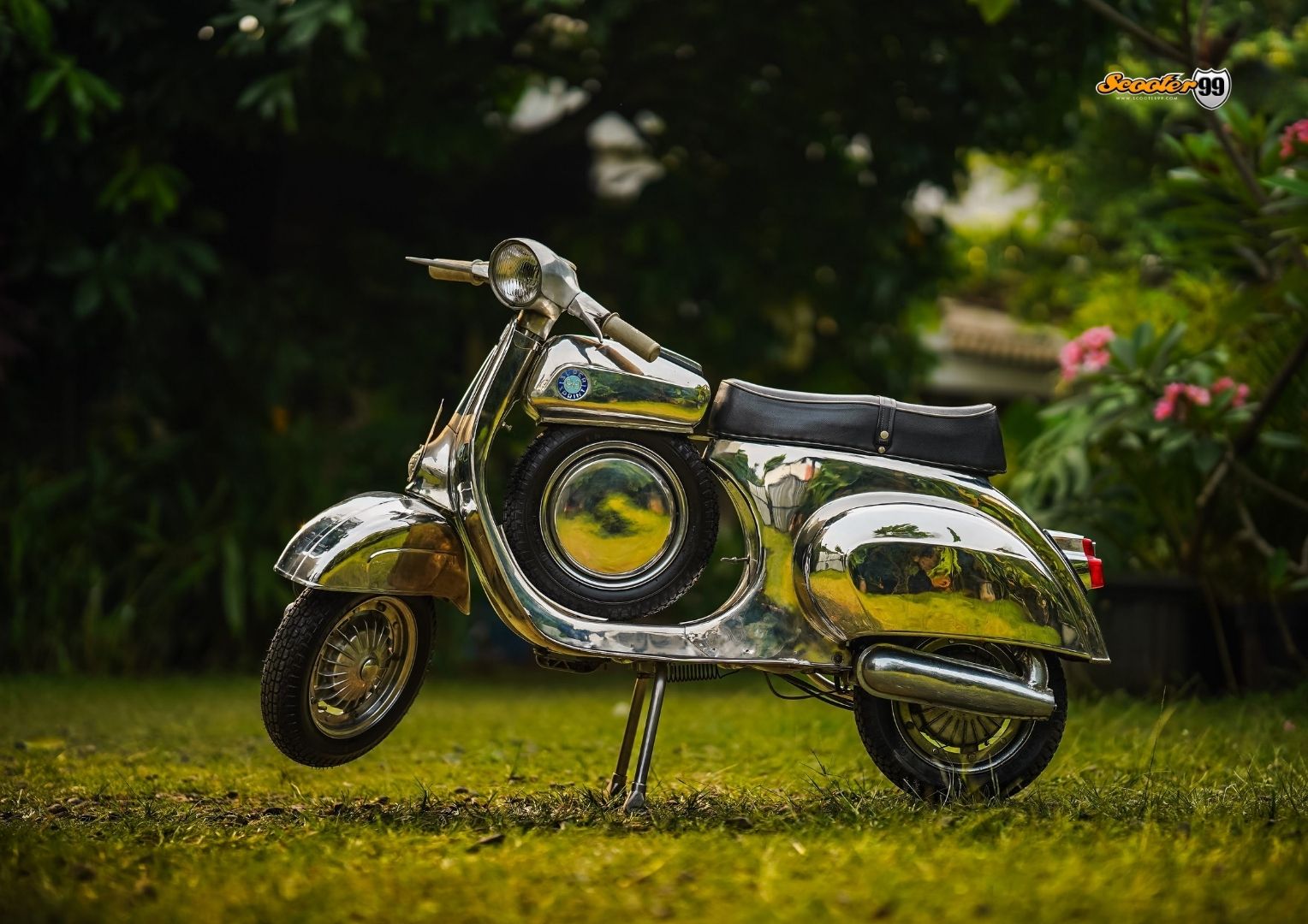 Custom Made project example 3: Vespa Scooter 90SS Stainless Steel – Rare Super Sprint Collectible